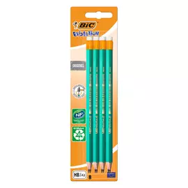 Карандаш BIC Эволюшн с ластиком 4 шт