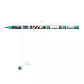 Карандаш механический Erich Krause Color Touch Ornament 2 мм НВ с точилкой