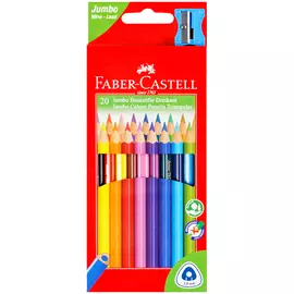 Карандаши цветные Faber-castell Jumbo 20 цветов с точилкой