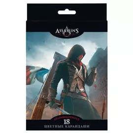 Карандаши цветные Hatber "Assassin"s creed" 18 цветов