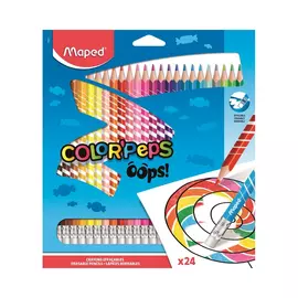 Карандаши Maped Colorpeps с ластиком 24 цвета
