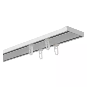 Карниз потолочный Арт-декор atlant алюминиевый 2-х рядный белый 240 см