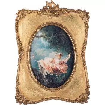 Картина Glasar дама на качелях, масло 23х2х24 см