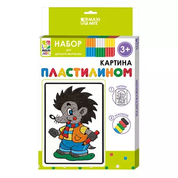 Картина пластилином Maxi Art Ежик 12х18 см
