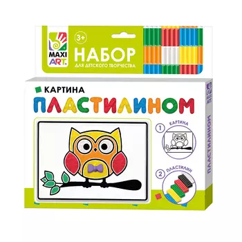Картина пластилином Maxi Art Совенок 10х15 см