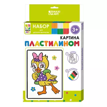 Картина пластилином Maxi Art Уточка 12х18 см