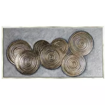 Картина с художественным декором Графис Арт "Космические кольца" 60х120 см рама 22-016