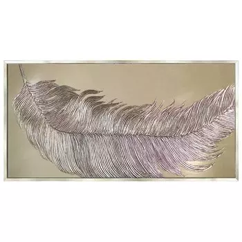 Картина с художественным декором Графис Арт "Серебристое перо" 60х120 см рама 22-016