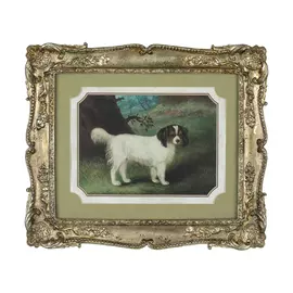 Картина Glasar в прямоугольной раме Щенок в лесу, 27x2x32 см