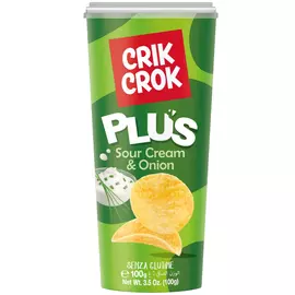 Картофельные чипсы Crik Crok Plus Sour Cream &amp; Onion 100 г