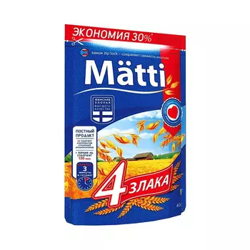 Каша Matti 4 злака Быстрого приготовления 400 г