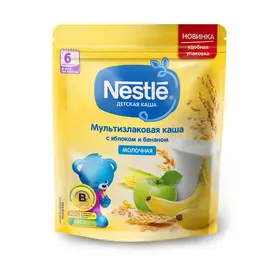 Каша молочная Nestle мультизлаковая яблоко-банан с 6-ти месяцев 220 г