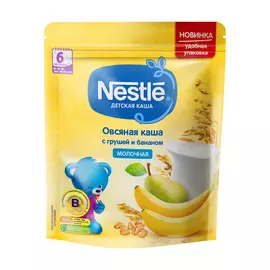 Каша молочная Nestle овсяная с грушей и бананом с 6-ти месяцев 220 г
