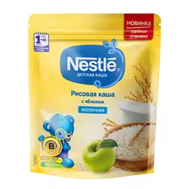 Каша молочная Nestle рисовая с яблоком с 4-ех месяцев 220 г