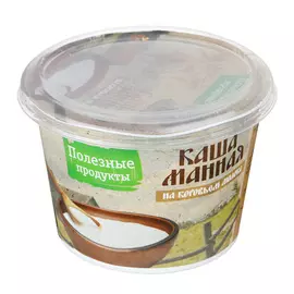 Каша Полезные продукты манная на коровьем молоке 6% 230 г