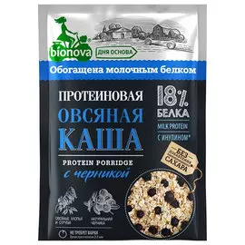 Каша протеиновая Bionova Овсяная с черникой 40 г