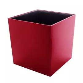 Кашпо с автополивом Lechuza cube premium 50см бордо