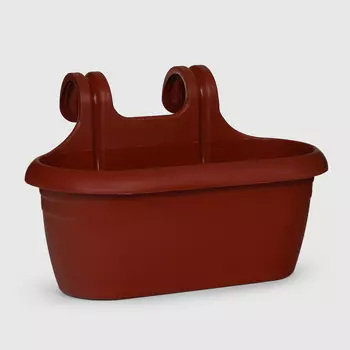 Кашпо балконное подвесное Polimod Nergiz 39х26 см терракота