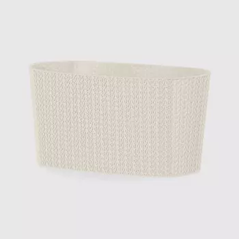 Кашпо балконное Serinova Sumela с дренажным разделителем бежевый