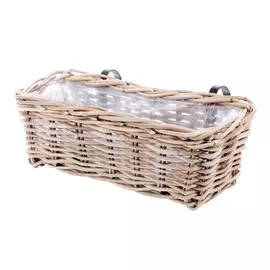 Подвесное кашпо Van der leeden Rattan серое 45х19х15 см (900553)