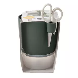 Кашпо brussels 13см зеленое с ножницами и автополивом Elho