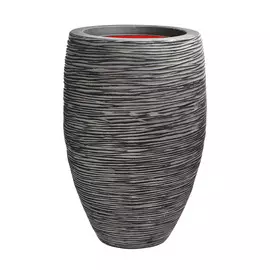 Кашпо Capi Rib NL антрацит 38х33 см