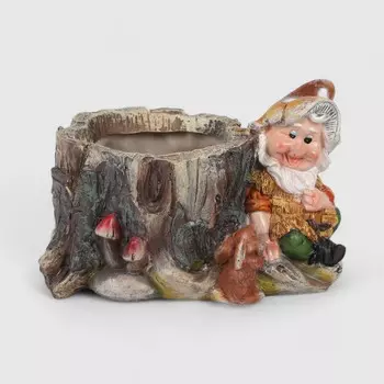 Кашпо декоративное садовое Fulin гном 26.5х19х16 см