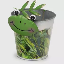 Кашпо для цветов Kaemingk garden Металлическая лягушка 14х12х18 см