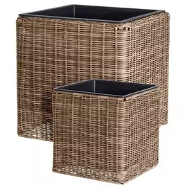 Кашпо для цветов Koopman Garden искусственный ротанг большое