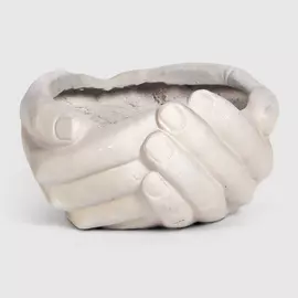 Кашпо для цветов L&amp;t pottery lt руки белое 38x36x20 см