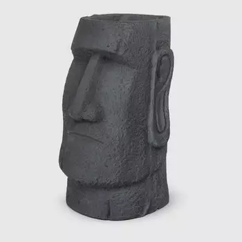 Кашпо для цветов L&t pottery Моаи тёмно-серый 24x21x39 см