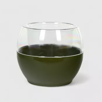 Кашпо для орхидеи Polimod buule 17х17х15см зеленое