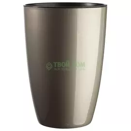 Кашпо Elho Brussels Diamond Round High Oyster pearl 27 см