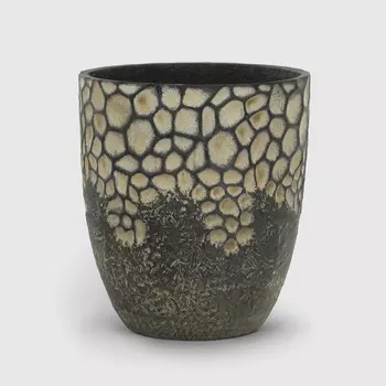 Кашпо Futong Лава чёрно-бежевое 31х31х33 см