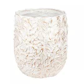 Кашпо Futong листья белое 35х35х39
