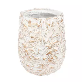 Кашпо Futong листья белое 45х45х50