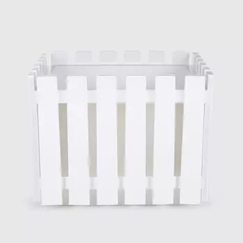 Кашпо квадратное Polimod akasya 39x39х33 см белый