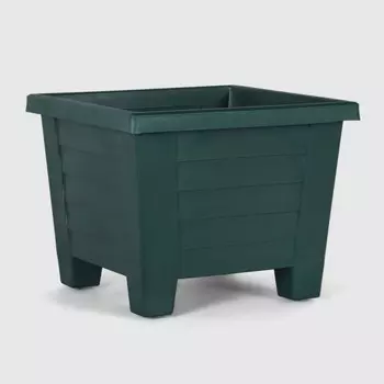 Кашпо квадратное Serinova 38х38 см зеленое