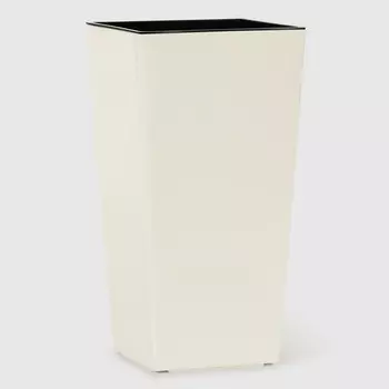 Кашпо Lamela finezja 14x14х26 см кремовый с вкладышем