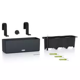 Кашпо с автополивом Lechuza balconissima 40x14см серое