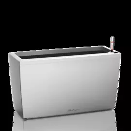 Кашпо с автополивом Lechuza cararo 75 серебро