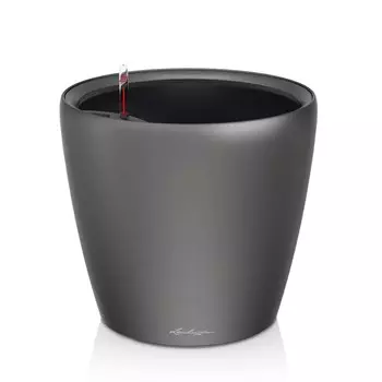 Кашпо Lechuza classico ls 21см антрацит металлический с автополивом