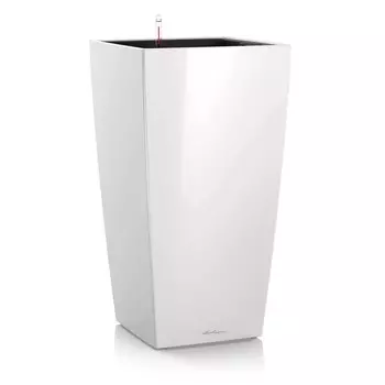 Кашпо Lechuza cubico 40см белый блестящий с автополивом