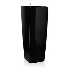 Кашпо с автополивом Lechuza Cubico Alto черное 40х40х105 см