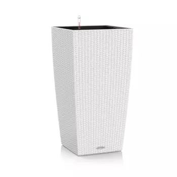 Кашпо Lechuza Cubico cottage с автополивом белое 30 см