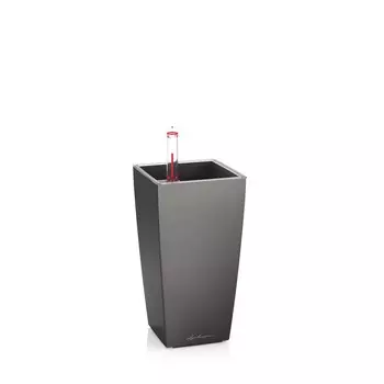 Кашпо Lechuza mini cubico 9см антрацит металлический с автополивом