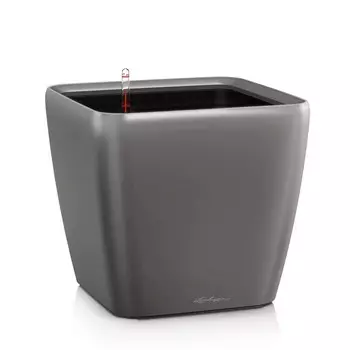 Кашпо Lechuza quadro ls 21см антрацит металлический с автополивом