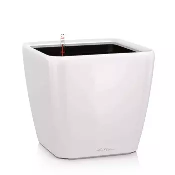 Кашпо Lechuza quadro ls 50см белый блестящий с автополивом