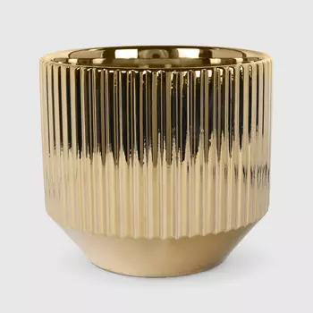 Кашпо Mercury Garden керамическое золотистое 16,5х18 см