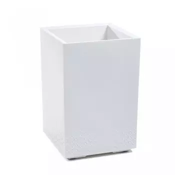 Кашпо на колесах с с дренажной системой Lamela Karo 40x40h60 белый